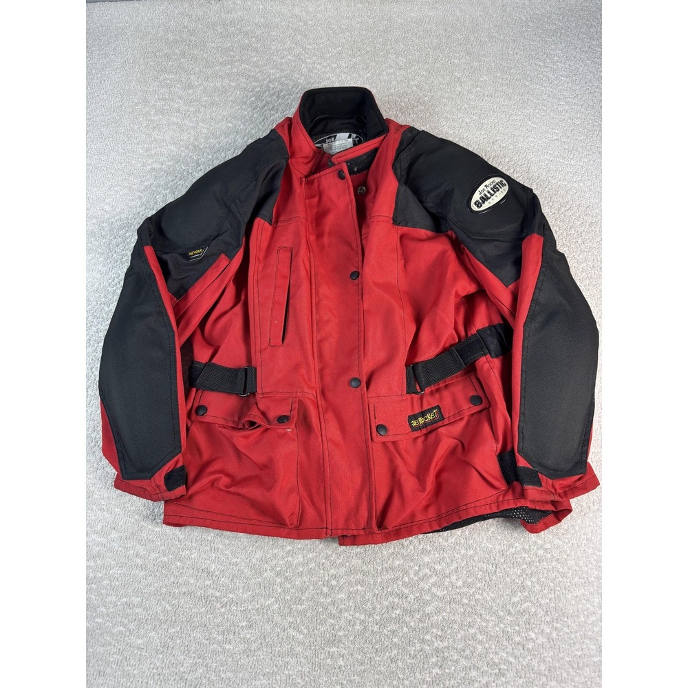 Joe Rocket Jacket Womens Large Red‎ Black Ballistic Series Motorcycle Riding